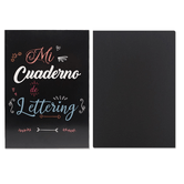 cuaderno a4 lettering 50 hojas negras 80 grms bismark 328629