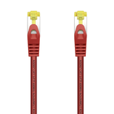 Chicote de cabo de rede AISENS RJ45 LSZH Cat.7 600 MHz S/FTP PIMF AWG26, vermelho, 25 cm
