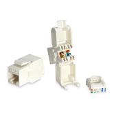KIT 8 UDS CONECTOR HEMBRA RJ45 UTP CAT6 PAINEL KEYSTONE FERRAMENTA GRATUITA