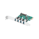 tarjeta pci express lanberg x1 a 4x usb-a 3,1 gen1 low profile