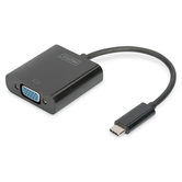 Adaptador USB Type-C para VGA Full HD 1080p Comprimento do cabo: 19,5 cm preto