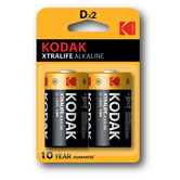 PILHA BLISTER KODAK ALKALINE XTRALIFE D LR20*2 (ecotasses incluídas)