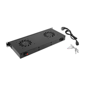 LANBERG PAINEL DE VENTILAÇÃO LCD 2 VENTILADORES TERMOSTATOS 230V 1U RACK 19 PRETO