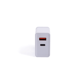 cargador de pared coolbox usb-a/usb-c quickcharge 3.0 36w blanco