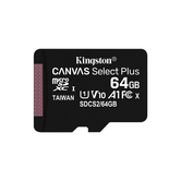 MEMÓRIA 64GB MICROSDXC KINGSTON CANVAS SELECT CLASE 10