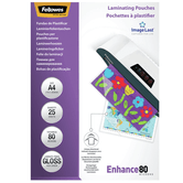 Pacote com 25 capas laminadas A4 80 mícrons