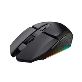 mouse wireless trust gaming gxt 110 felox iluminacion led, 6 botones, negro 25037