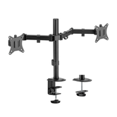 Suporte de mesa giratório e inclinável AISENS Eco para monitor/TV 9kg (3 pivôs, 2 braços) de 17 a 32, preto