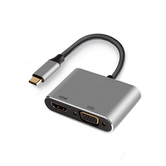 Adaptador EWENT EW9700. Calça dupla USB-c. hdmi e vga