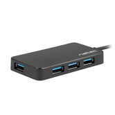 HUB NATEC SILKWORM USB-C 4 PORTOS USB 3.0 NEGRO