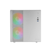 ESTOJO COMPACTO MICROATX TACENS MARS GAMING MC400 BRANCO DESIGN DE MALHA FRONTAL THE CUBE 3 x 120 Ventiladores
