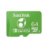 CARTÃO SANDISK NINTENDO MICROSDXC UHS-I PARA NINTENDO SWITCH, EDIÇÃO YOSHI - 64 GB, ATÉ 100 MB/S LEITURA: ATÉ 90 MB/S ESCRITA
