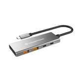 Conceptronic HUBBIES15G 4-Port USB 3.2 Gen 2 Hub, 10Gbps, USB-C x 2, USB-A x 2, 100W USB PD, Aluminum Case