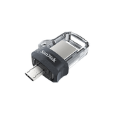 MEMORIA MICRO USB + USB 3.0 SANDISK ULTRA DUAL DRIVE M3.0 64GB CINZENTO E PRATA SDDD3-064G-G46