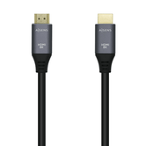 Cabo HDMI AISENS V2.1 Ultra High Speed / HEC 8k@60Hz 48Gbps, A/MA/M, 0,5 m Cinza/Preto