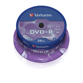 16X VERBATIM 25 DVD+R 4.7 GB BATERIA