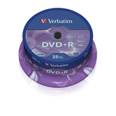 TAMBOR 25 DVD+R 4,7 GB VERBATIM 16X