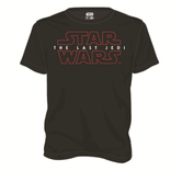 camiseta negra chico t-xl logo the last jedi star wars ep viii