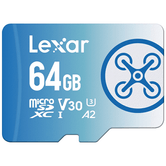 LEXAR 64GB FLY ALTO DESEMPENHO 1066X MICROSDXC UHS-I, ATÉ 160MB/S LEIA 60MB/S ESCRITA C10 A2 V30 U3