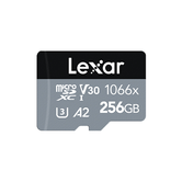 LEXAR 256GB HIGH-PERFORMANCE 1066X MICROSDXC UHS-I, UP TO 160MB/S READ 120MB/S WRITE C10 A2 V30 U3