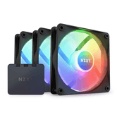 NZXT 3 X F120 RGB CORE VENTILADOR DE CAIXA PRETA RF-C12TF-B1