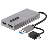 ADAPTADOR CONVERTIDOR USB 3.0 A 2 PANTALLAS HDMI WINDOWS/M AC