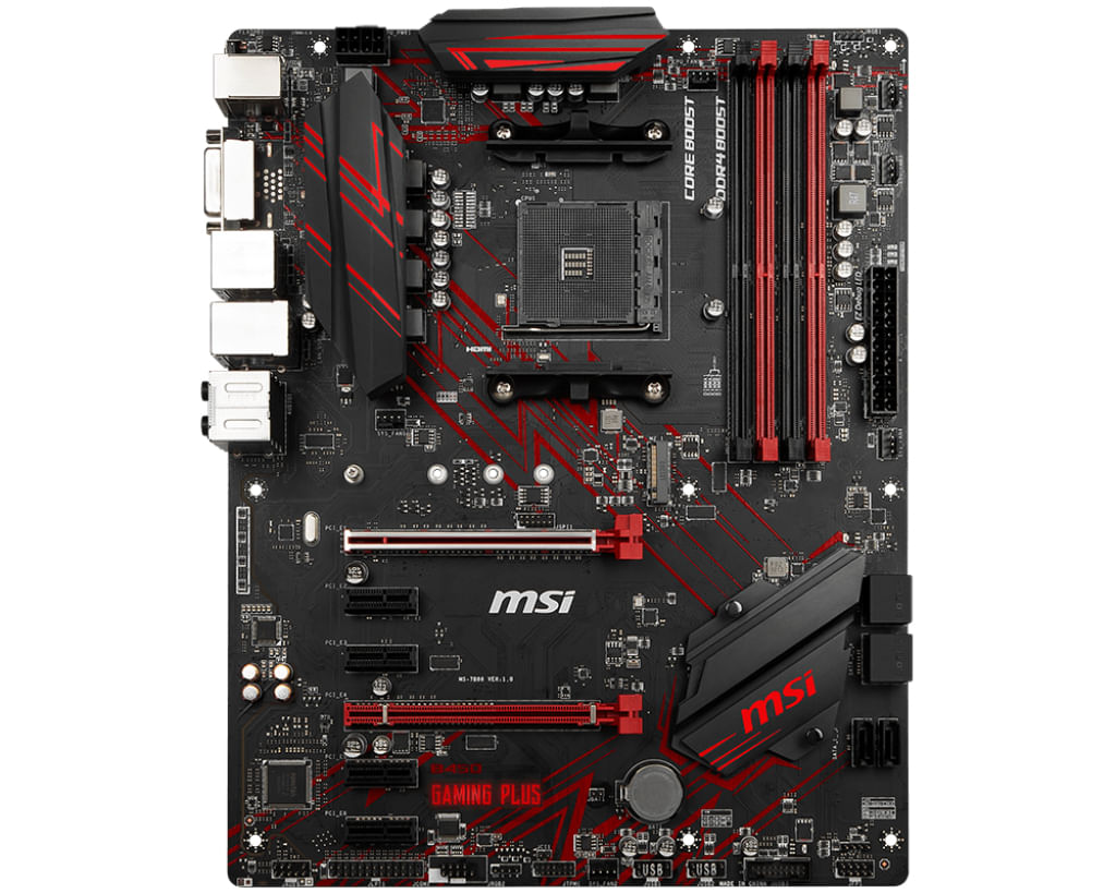 Carte Mère MSI B450 GAMING PLUS MAX - Socket AM4, DDR4, ATX - Neuve