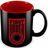 CANECA DE CERÂMICA SÍMBOLO DE PRIMEIRO PEDIDO E LOGOTIPO PRETO-VERMELHO STAR WARS EP7