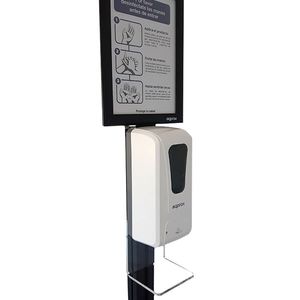 dispensador automatico approx de gel o liquido con sensor + base con soporte 300 x 300 x 1544mm incluye cartel informativo