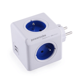 ADAPTADOR MÚLTIPLO AZUL E CONECTE 4 TOMADAS 120W + 2 TOMADAS USB