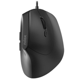 Nilox Vertical Mouse 3600 DPI, 6 botões, preto