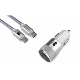 DUAL CAR CHARGER PD20W+QC3.0+C TO C/LIGHTNING S