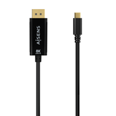 Conversor de cabo AISENS USB-C para Displayport 8K@60Hz, USB-C/M-DP/M, preto, 1,8M