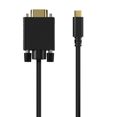 Conversor de Cabo AISENS USB C para VGA USB CM HDB15 M Negro 1 8M