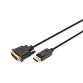 Cabo adaptador DisplayPort DP - DVI (24+1) M/M 2 m com trava compatível com DP 1.1a CE sw