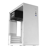 TACENS  ORUMX500, Caja Minitorre Slim Micro-ATX + Fuente de Alimentación SFX 500W, Ultra Compacta, Estructura de Acero, Ventilador 80mm, Blanco  Blanc