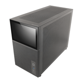 CAIXA DE JOGOS MARS GAMING MC-LCD PRETA MICROATX COM TELA IPS DE 8" MINI HDMI JANELA DE VIDRO TEMPERADO LATERAL