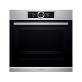 horno bosch hsg636bs1 con vapor multifuncion cristal negro con acero inox