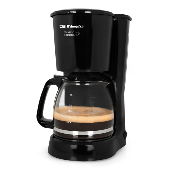 Cafetera de goteo Orbegozo CG4024, Negro, 15 tazas, Café molido en