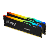 Kingston FURY Beast Preto RGB XMP 32GB DDR5 6000 MHz (2x16) CL30 MEMÓRIA RAM