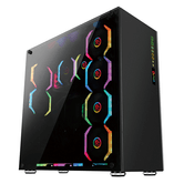 CAIXA E-ATX TALIUS AVALON VIDRO TEMPERADO - PRETO