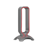 SUPORTE PARA AUSCULTADORES MARS GAMING COM HUB USB 2x2.0 COM ILUMINAÇÃO DE FLUXO RGB, COR PRETA