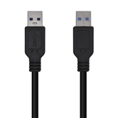 Cabo AISENS USB 3.0, tipo A/MA/M, preto, 3,0 m
