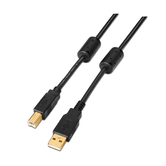 CABO AISENS USB TYPE-A MACHO PARA USB TYPE-B MACHO IMPRESSORA FERRITE BLINDADA DUPLA 3M PRETO A101-0010