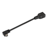 CABO AISENS MINI USB B MACHO PARA USB A FÊMEA OTG 15CM PRETO A101-0034