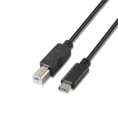 Cabo Aisens Usb 2.0 Impressora 3A Tipo Usb-C/MB/M Negro 1M