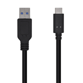 Cabo AISENS USB 3.1 Gen 2 10 Gbps 3 A, tipo C/MA/M, preto, 0,5 m
