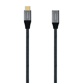 AISENS - CABO USB 3.2 GEN2x2 ALUMÍNIO 20GBPS 5A 100W, TIPO USB-C/M-USB-C/H, GRIS, 1M