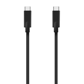Cabo AISENS USB 3.2 Gen2 10Gbps 4k@60Hz 5A 100W E-Marker, Tipo USB-C/M-USB-C/M, Preto, 3,0m