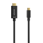 Conversor de cabo AISENS USB-C A HDMI 4K@30Hz, USB-C/M-HDMI/M, preto, 0,8M